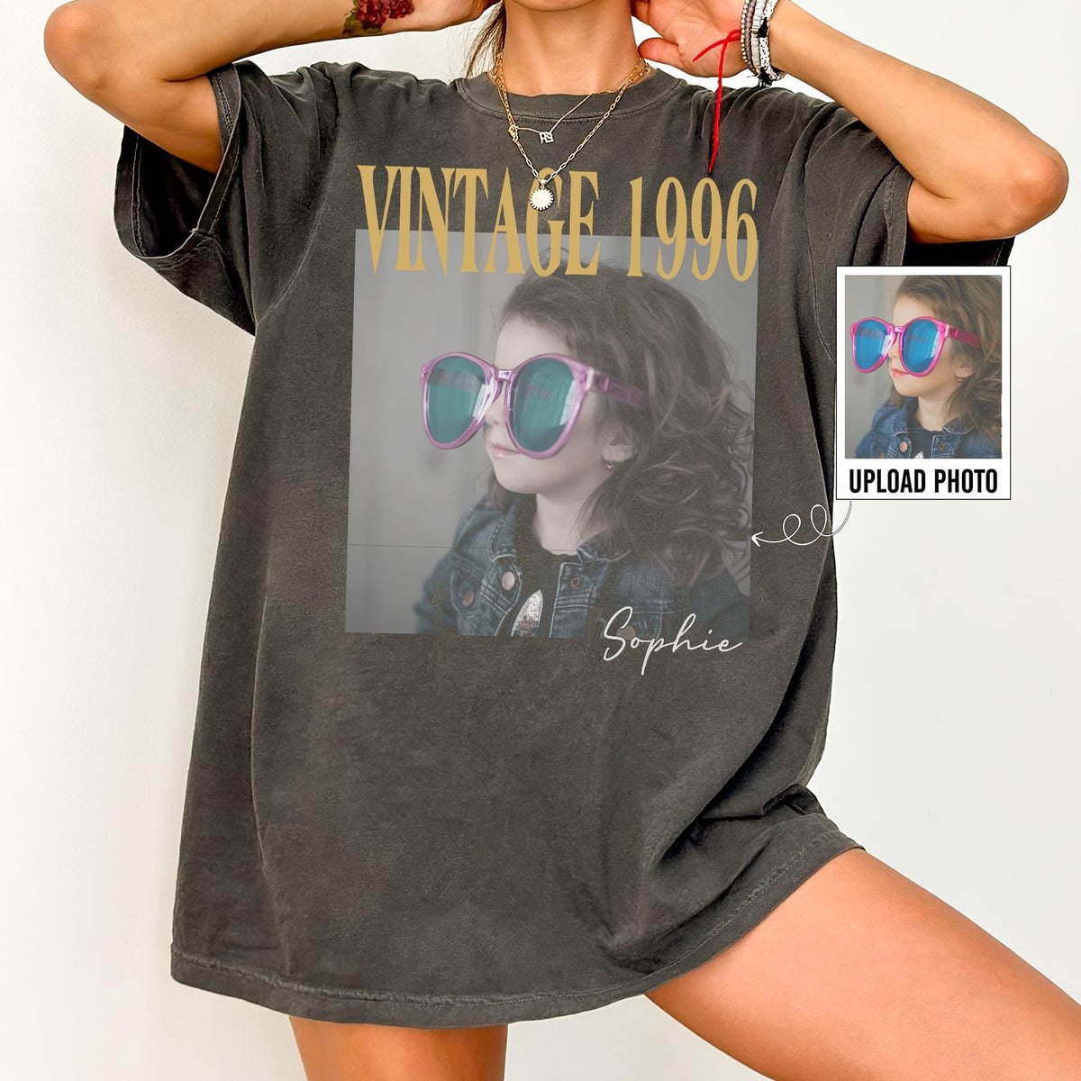 Personalized Vintage Photo And Year Shirt