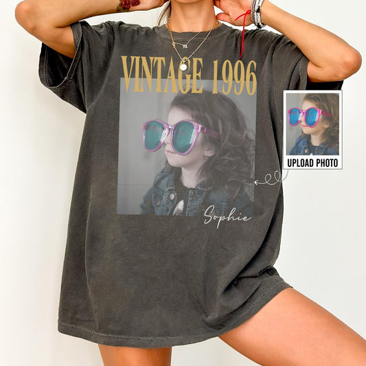 Personalized Vintage Photo And Year Shirt