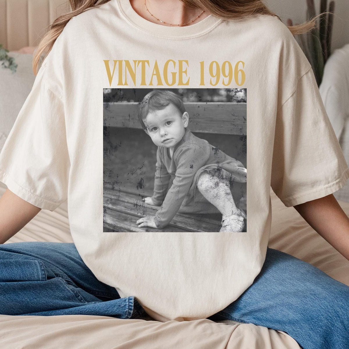 Personalized Vintage Photo And Year Shirt
