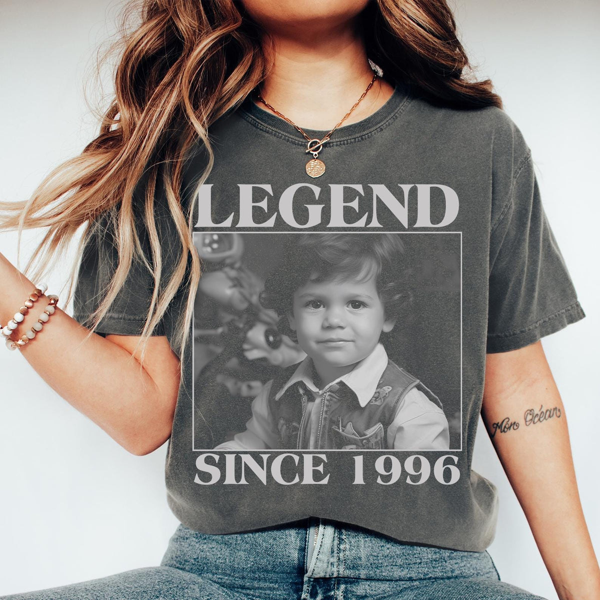 Custom Vintage Photo Birthday Shirt