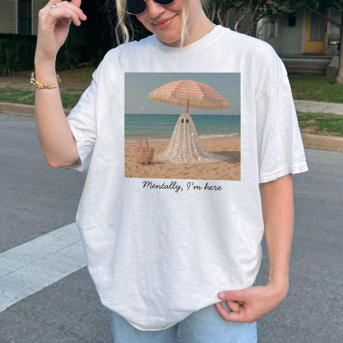 Mentally I'm Here Halloween Comfort Colors® T-shirt