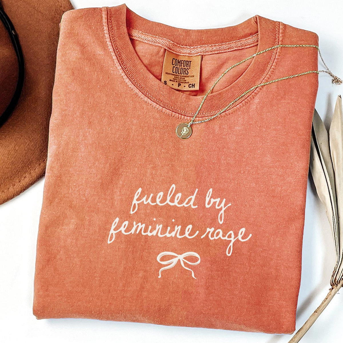 Women's Rights Sweatshirt Comfort Colors®, Fueled By Feminine Rage Tee, Feminist Shirt, Equal Rights T-Shirt, Cute Funny Minimalist T-shirt