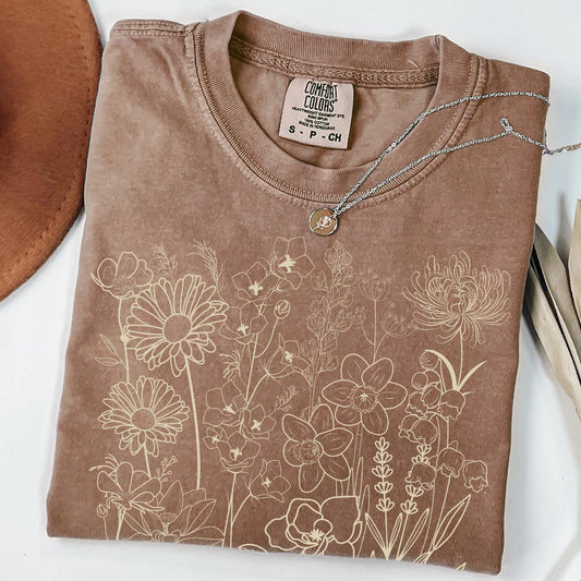 Comfort Colors® Vintage Pressed Flowers Shirt