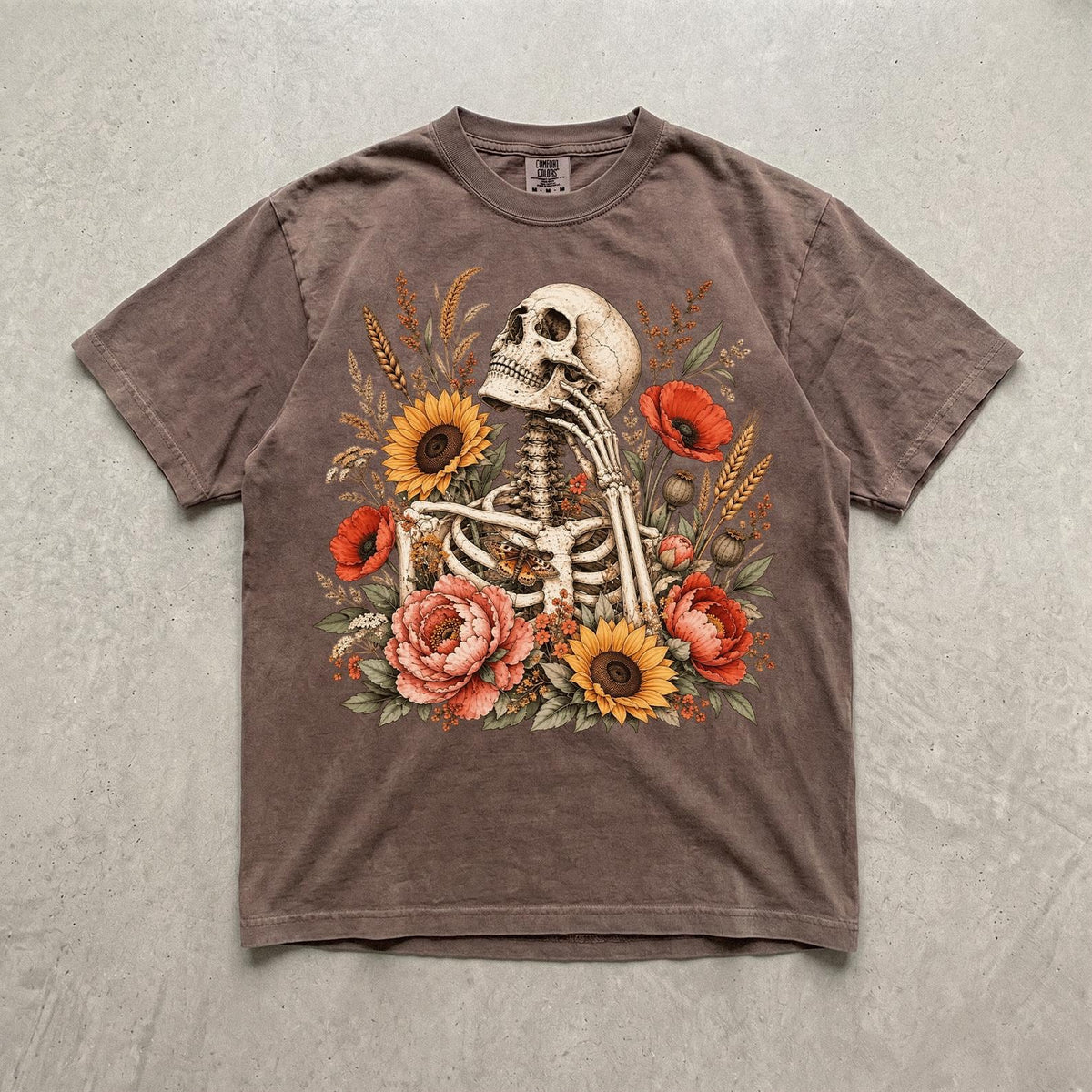 Dark Botanical Skeleton Shirt