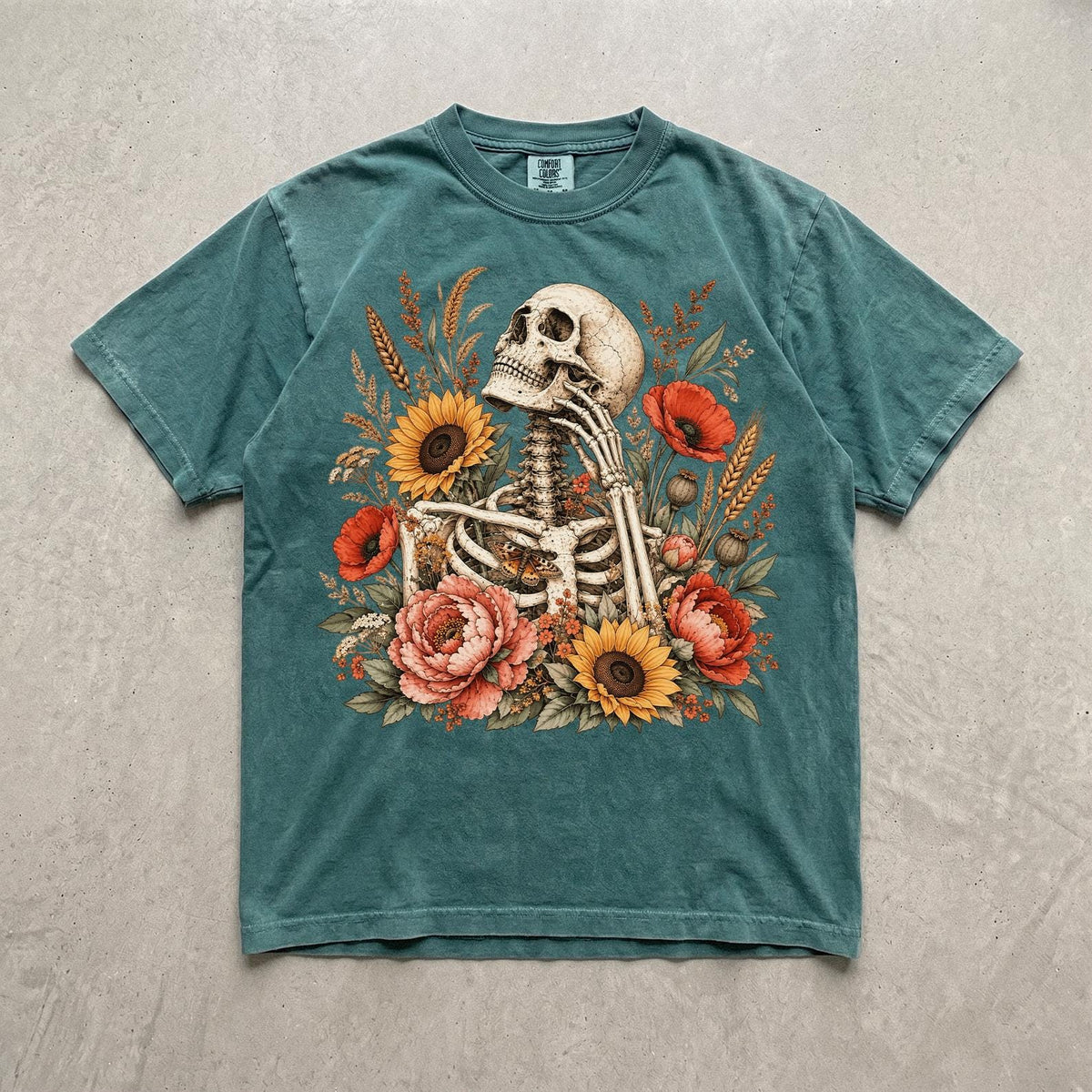 Dark Botanical Skeleton Shirt