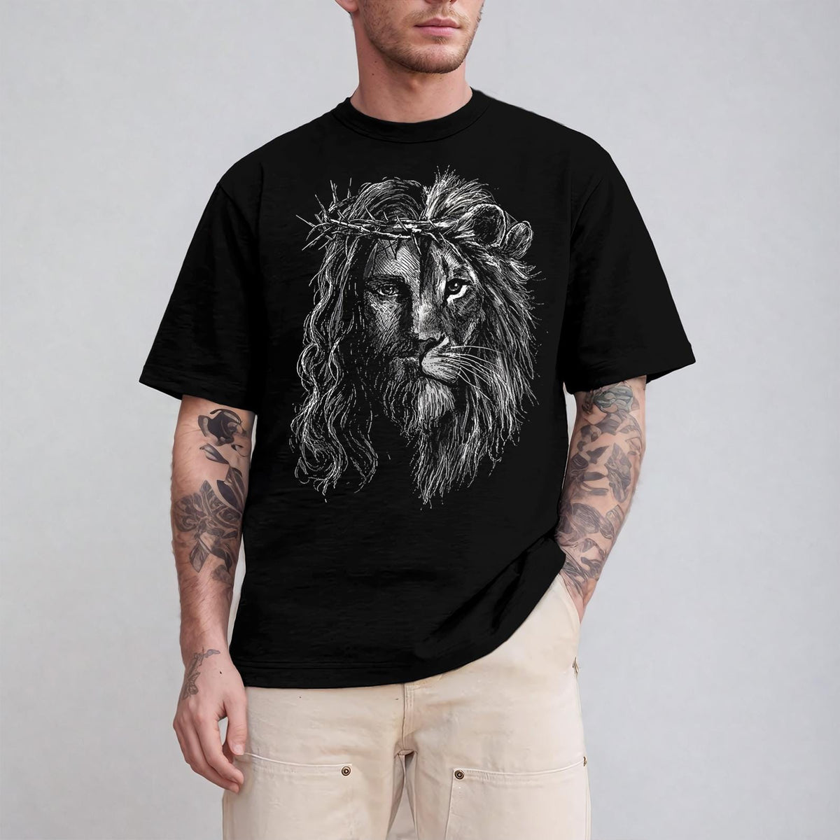 Jesus and Lion of Judah Shirt