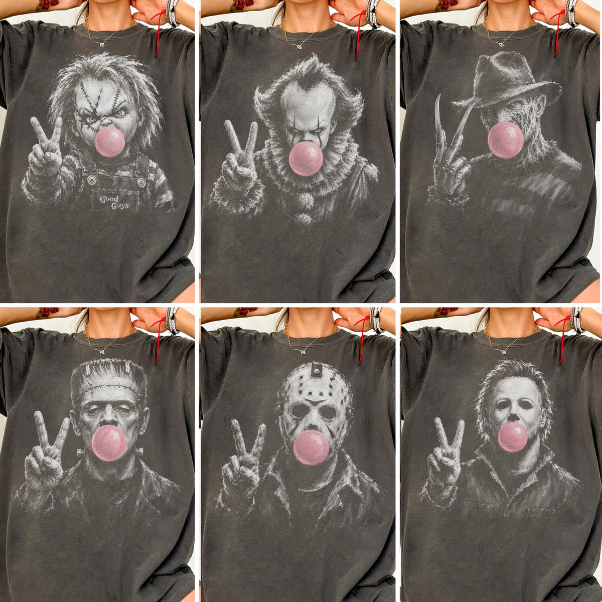 Classic Halloween Horror Characters Comfort Colors® Tee