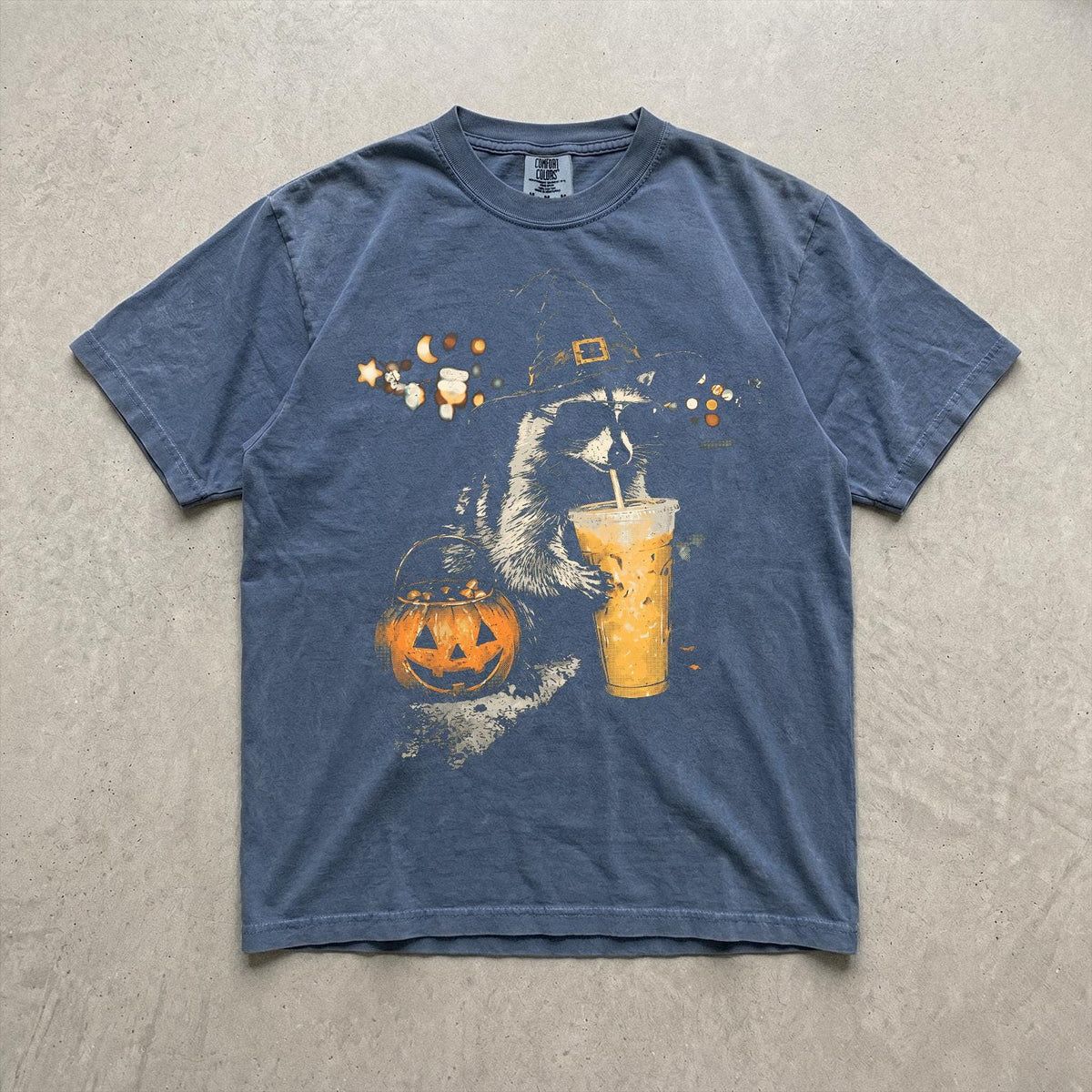 Halloween Raccoon Drinking Coffee Slush Unisex T-Shirt