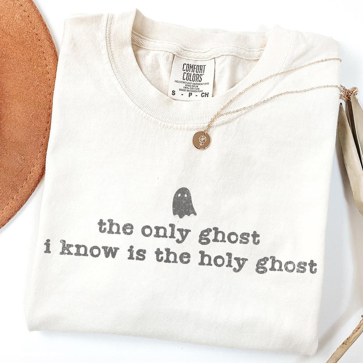 Comfort Colors® Ain't No Ghost Like the Holy Ghost Shirt, Bible Verse Ghost Shirt Faith Based Gift, Holy Ghost Fall Christian Apparel Tshirt