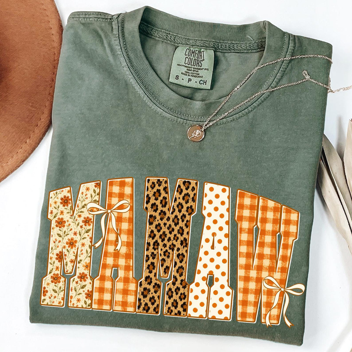 Fall Floral Grandma Shirt, Personalized Mama Mimi Gigi Nana Mamaw Shirt, Comfort Colors® Autumn Shirt, Thanksgiving Gigi Shirt, Autumn Gift