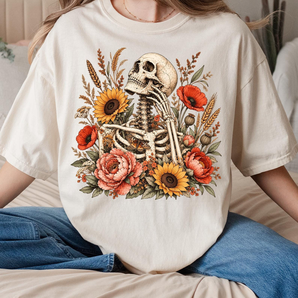 Dark Botanical Skeleton Shirt