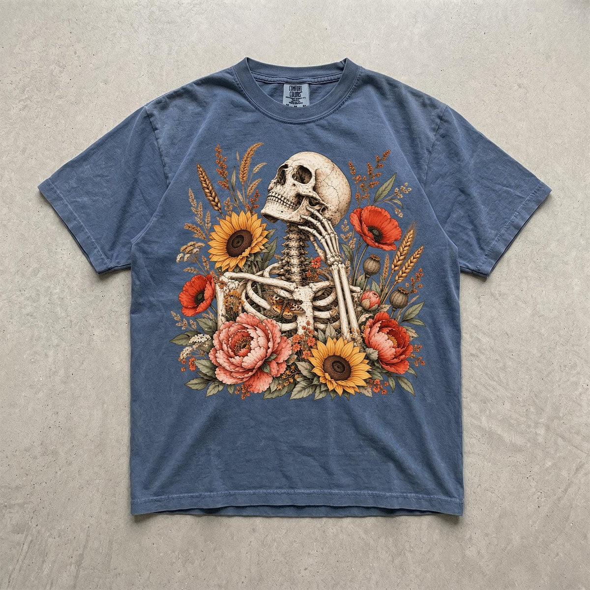 Dark Botanical Skeleton Shirt