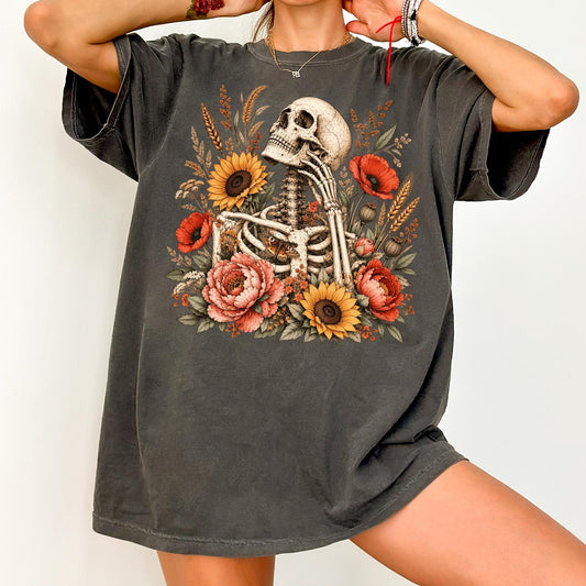 Dark Botanical Skeleton Shirt