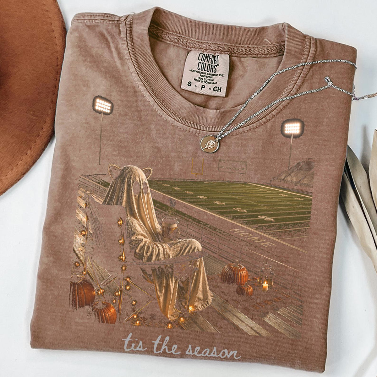 Football Ghost Shirt, Tis The Season Tee, Halloween Football Shirt, Fall Game Day Tee, Football Fan Gift, Spooky Season Shirt,Comfort Color®