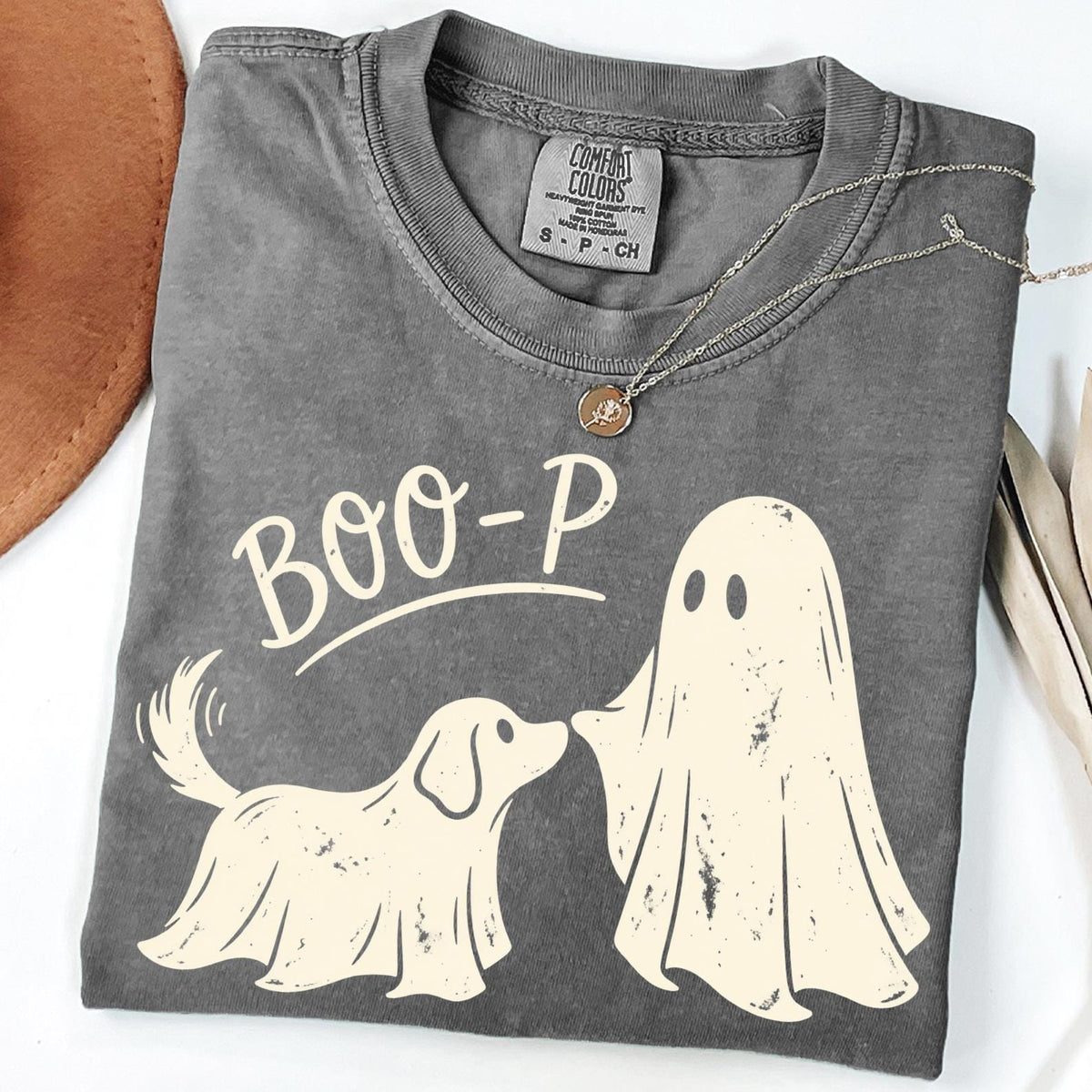 Boo-p Dog Comfort Colors® T-Shirt, Funny Halloween Dog Mom T-shirt, Funny Halloween Dog Mom T-shirt, Spooky Season, Pet Owner Halloween Gift