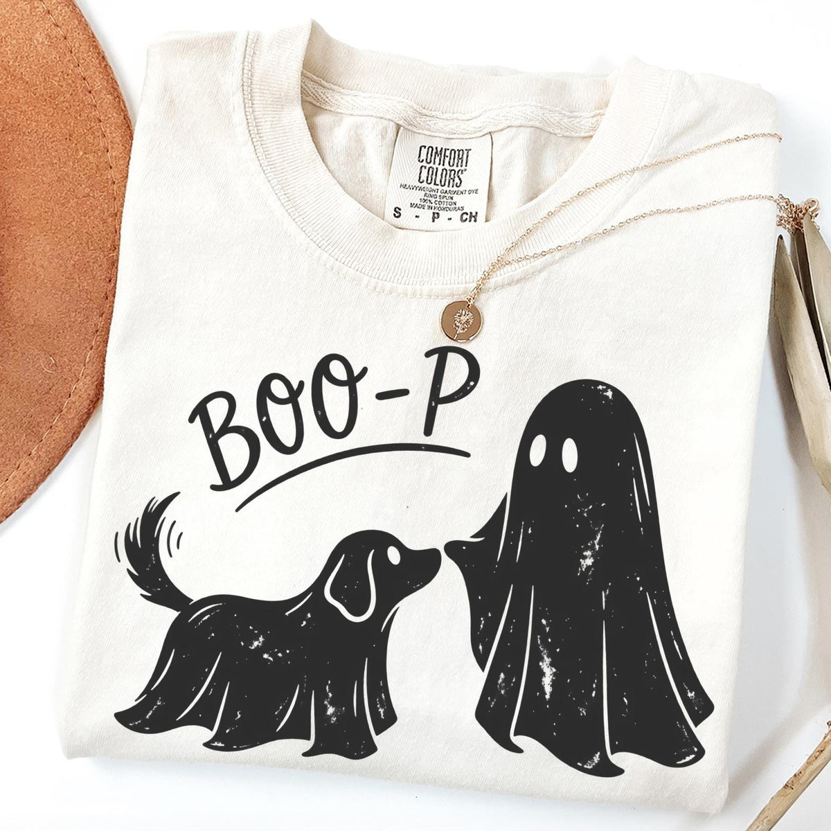 Boo-p Dog Comfort Colors® T-Shirt, Funny Halloween Dog Mom T-shirt, Funny Halloween Dog Mom T-shirt, Spooky Season, Pet Owner Halloween Gift