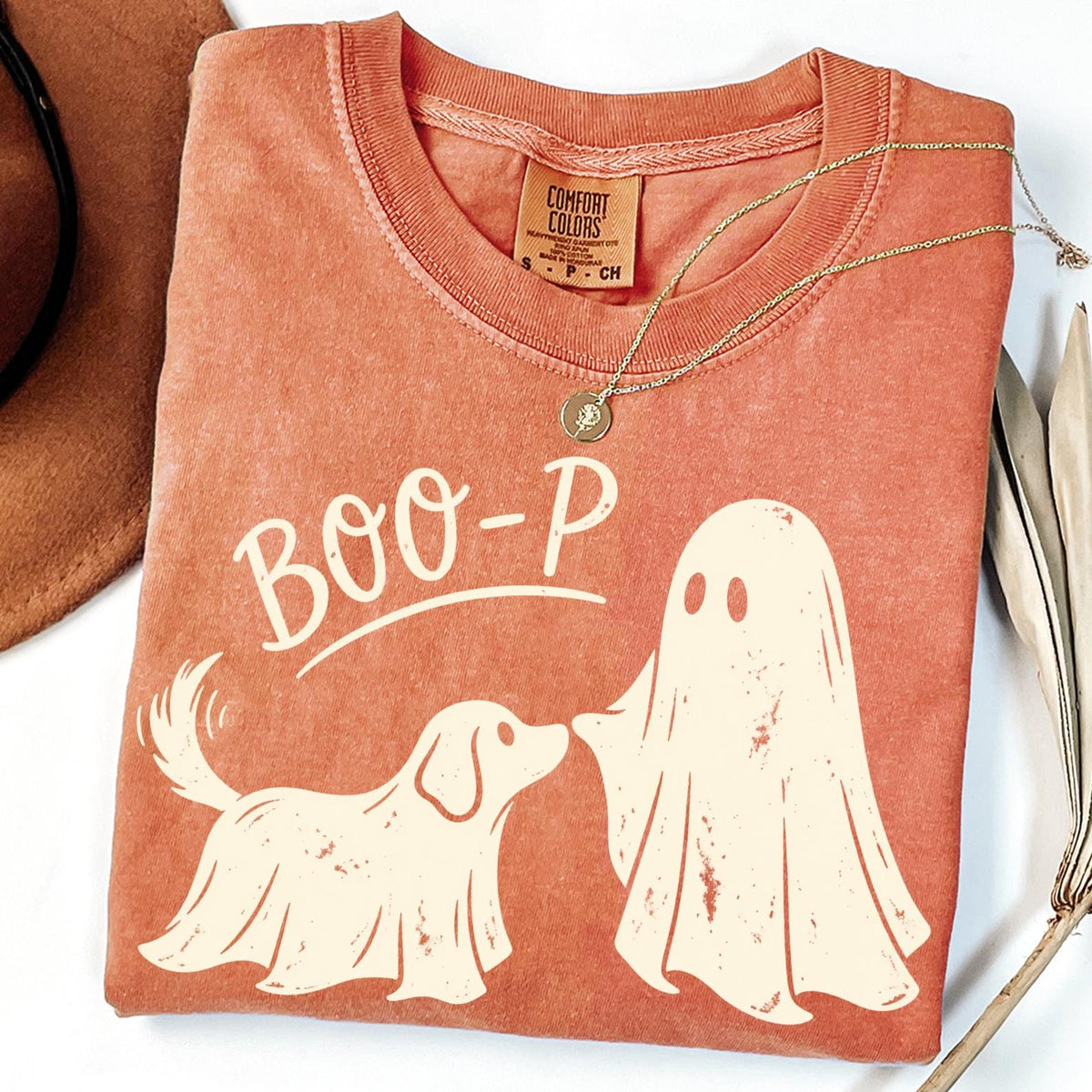 Boo-p Dog Comfort Colors® T-Shirt, Funny Halloween Dog Mom T-shirt, Funny Halloween Dog Mom T-shirt, Spooky Season, Pet Owner Halloween Gift