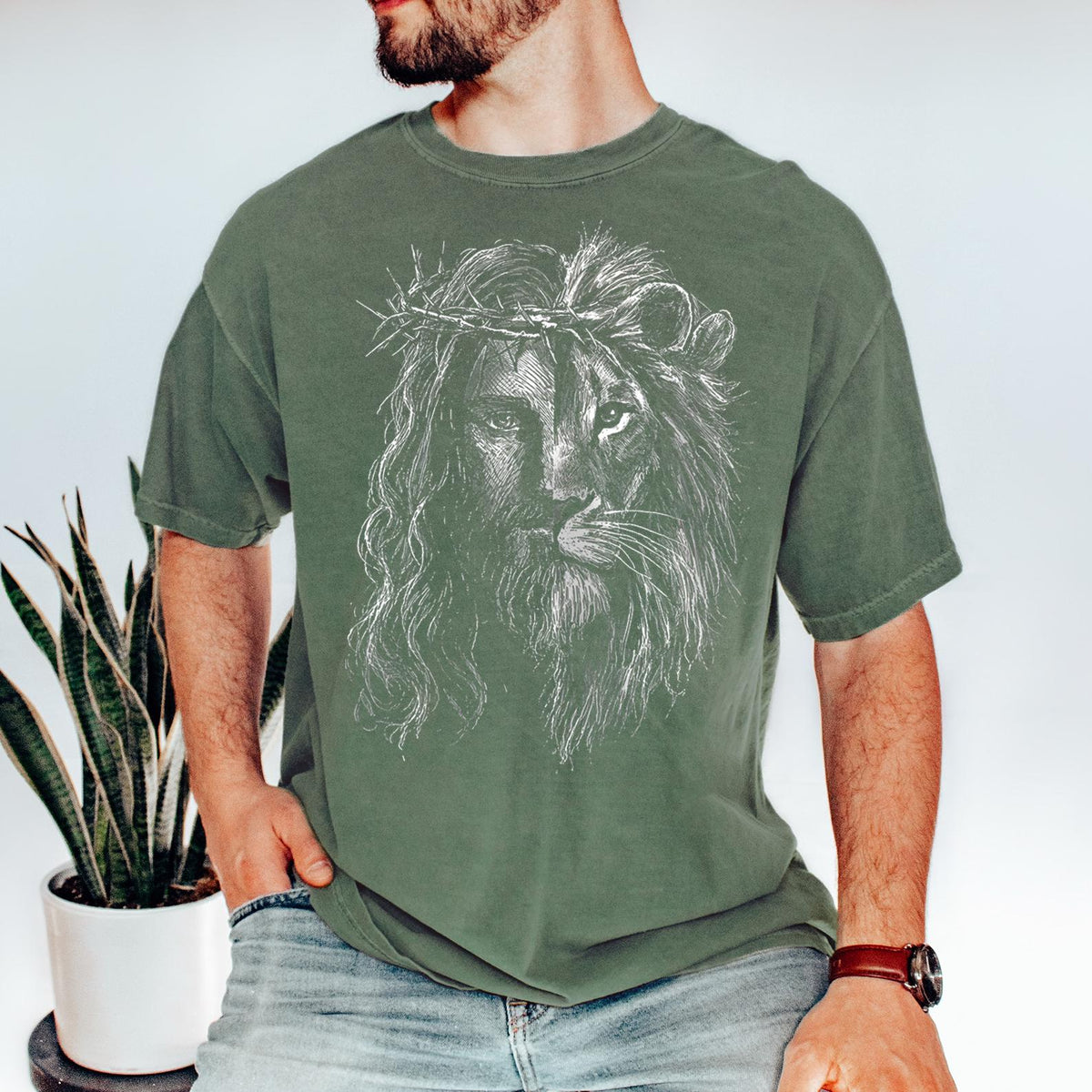 Jesus and Lion of Judah Shirt