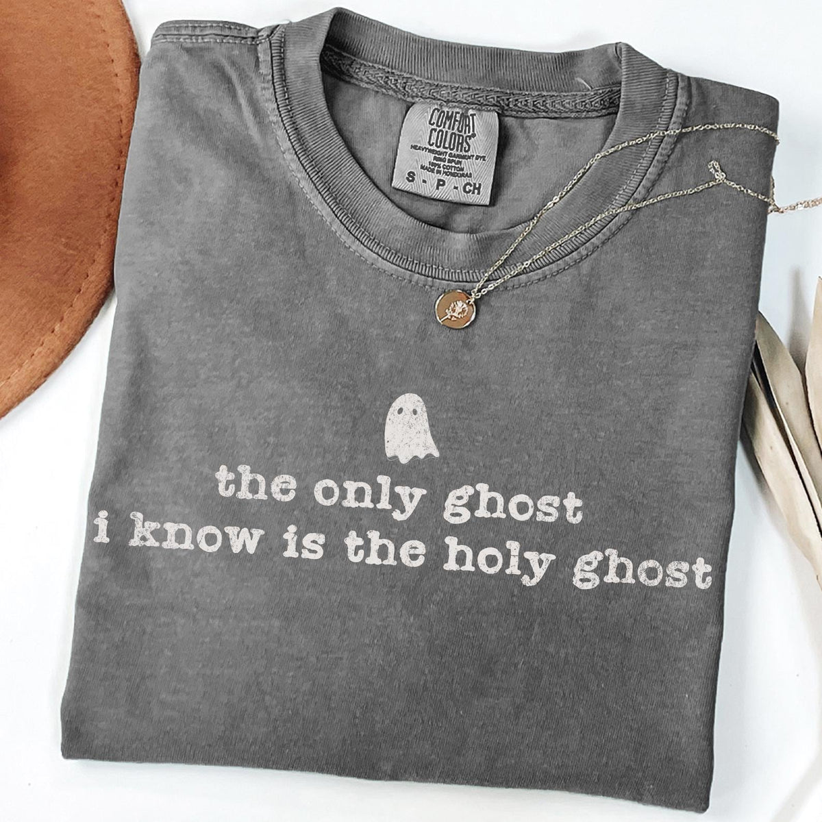 Comfort Colors® Ain't No Ghost Like the Holy Ghost Shirt, Bible Verse Ghost Shirt Faith Based Gift, Holy Ghost Fall Christian Apparel Tshirt