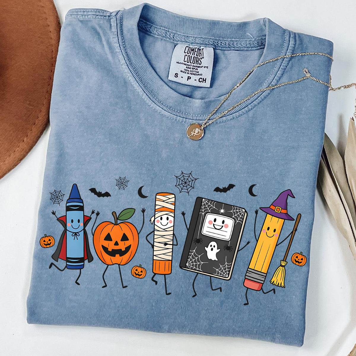 Halloween Crayon Teacher Shirt, Spooky Teacher Tee, Cute Classroom Shirt, Teacher Halloween Gift, School Tees, Fall Teacher, Comfort Colors®