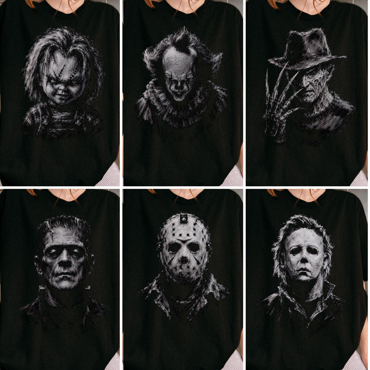 Classic Halloween Horror Characters Comfort Colors® Tee