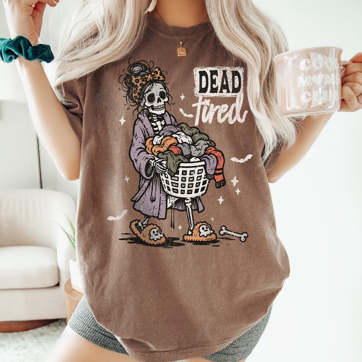 Dead Tired Mom Club Shirt, Funny Mom Halloween Shirt, Retro Halloween Shirt, Tired Mom T-shirt, Comfort Colors® T-shirt, Spooky Mom T-shirts