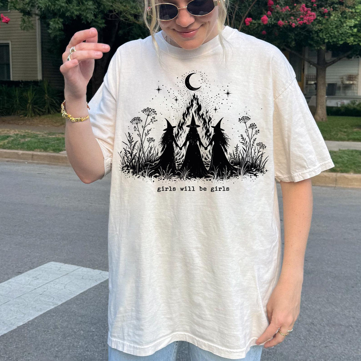 Comfort Colors® Girls Will Be Girls Witch T-shirt