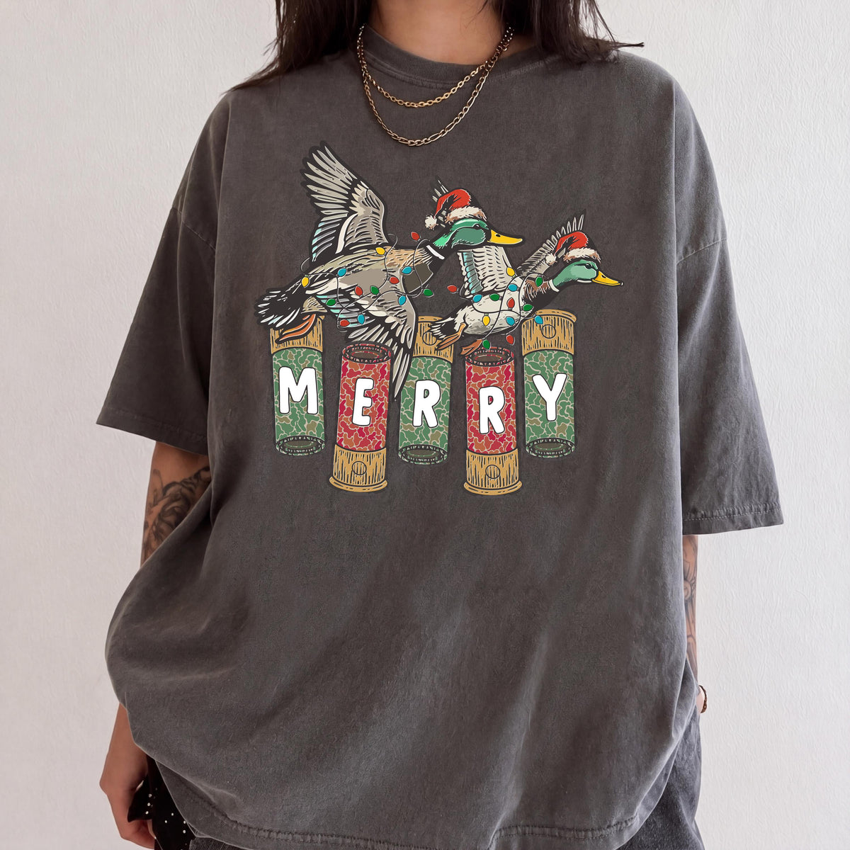 Comfort Colors® Merry Duck Christmas Shirt