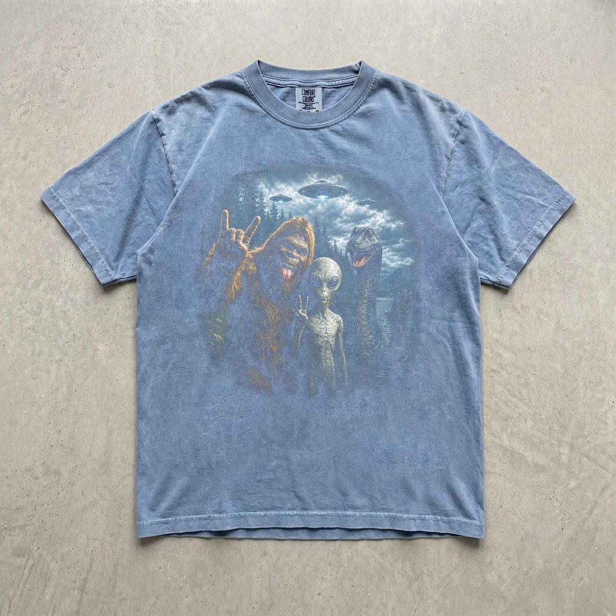 Bigfoot Mothman Alien And Dino Shirt