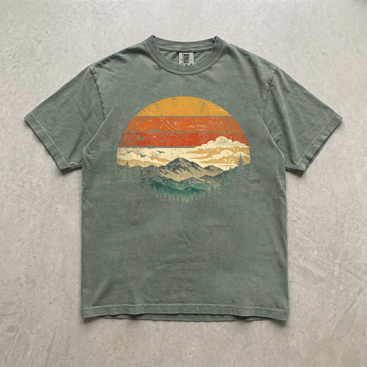Vintage Mountain Landscape Graphic Tee