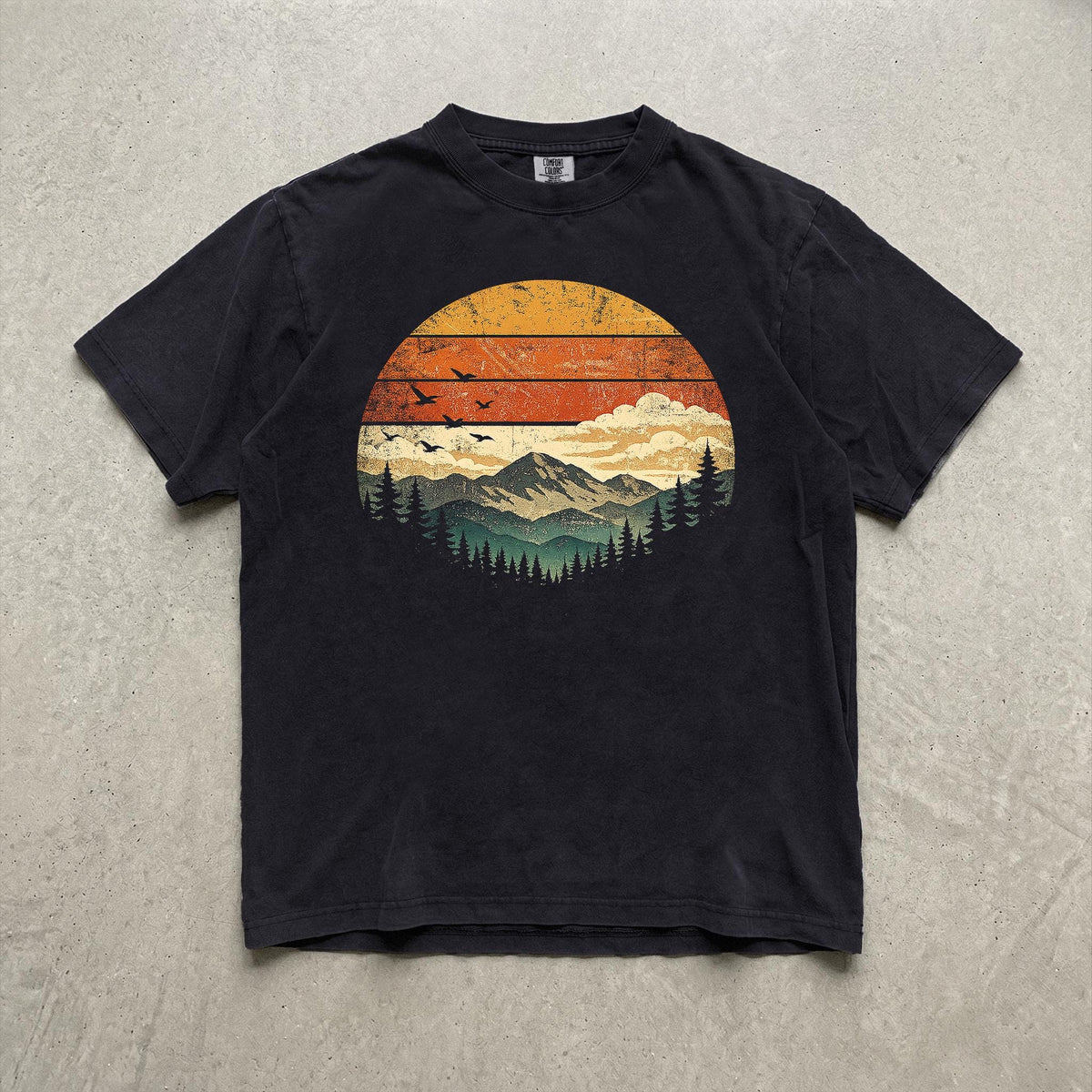 Vintage Mountain Landscape Graphic Tee
