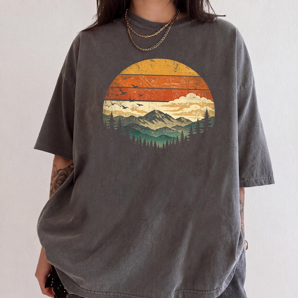 Vintage Mountain Landscape Graphic Tee