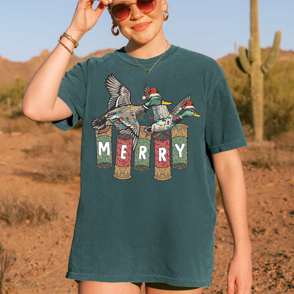 Comfort Colors® Merry Duck Christmas Shirt
